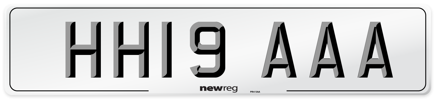 HH19 AAA Number Plate from New Reg